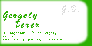 gergely derer business card